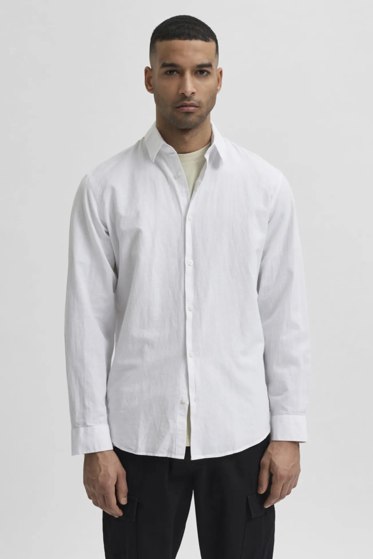 Camisa slim fit de algodão orgânico