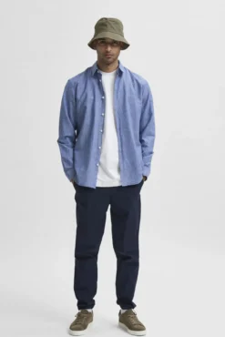 Camisa slim fit de algodão orgânico