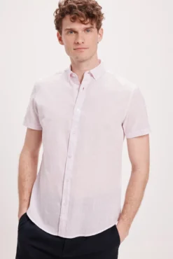 Camisa Slub Microlistrada SPF