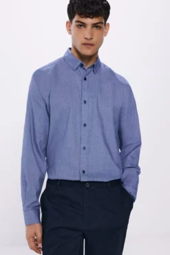 Camisa social bicolor