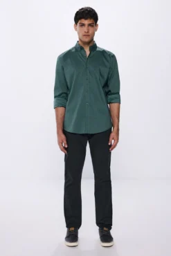Camisa social de popelina