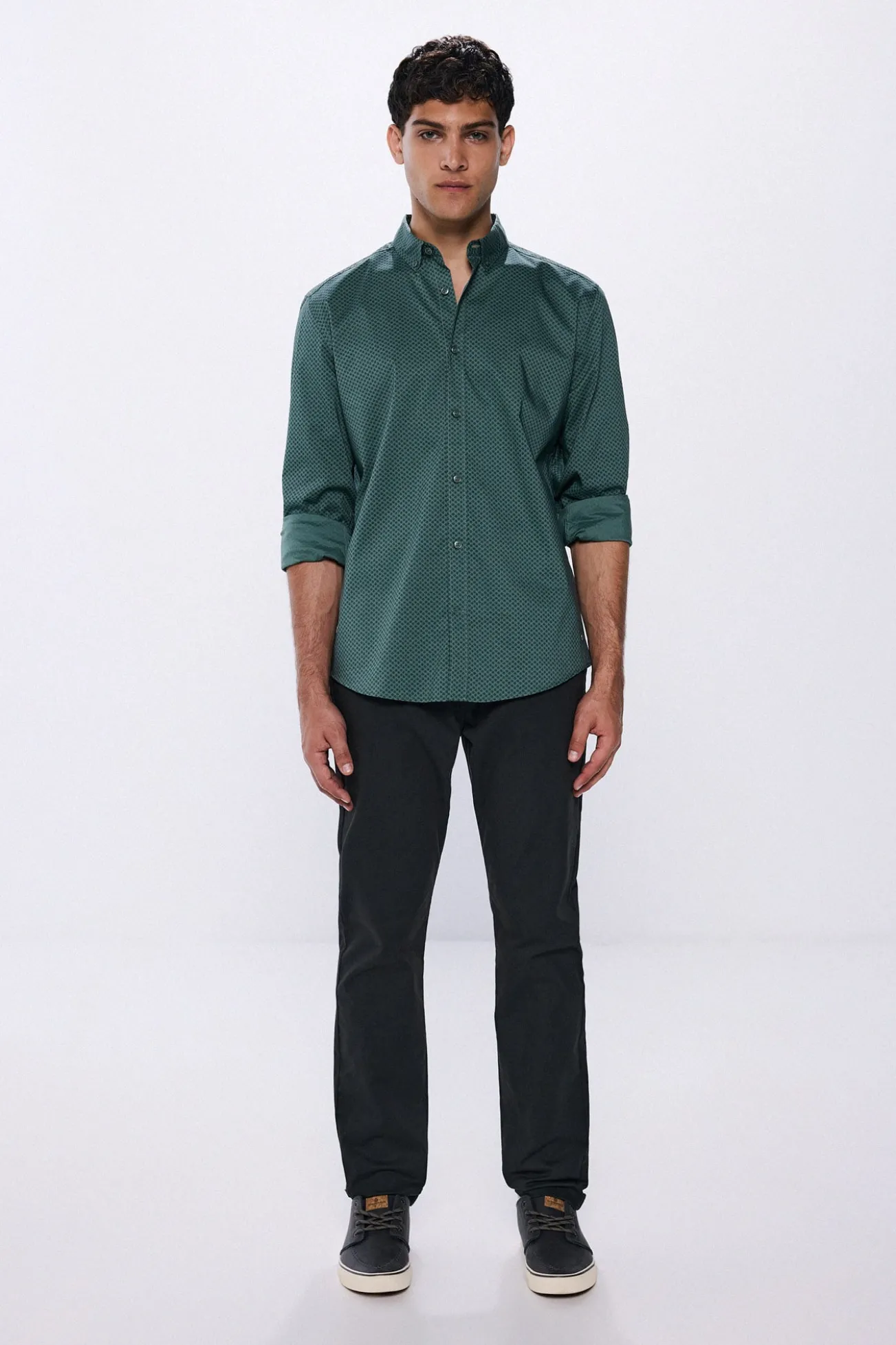Camisa social de popelina