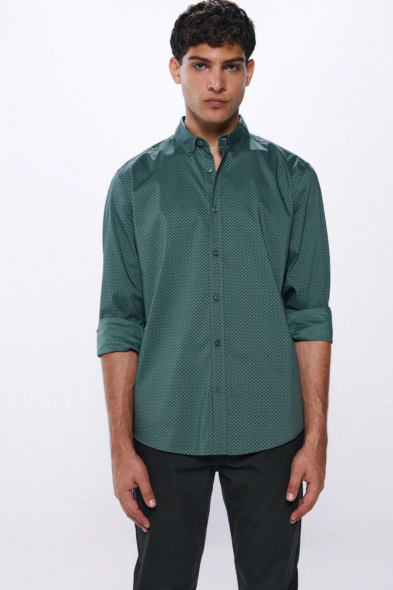 Camisa social de popelina