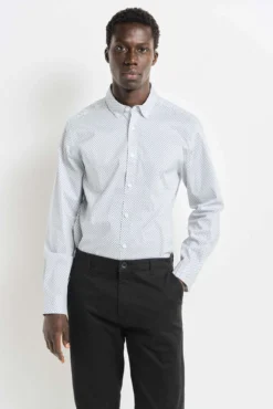 Camisa social de popelina
