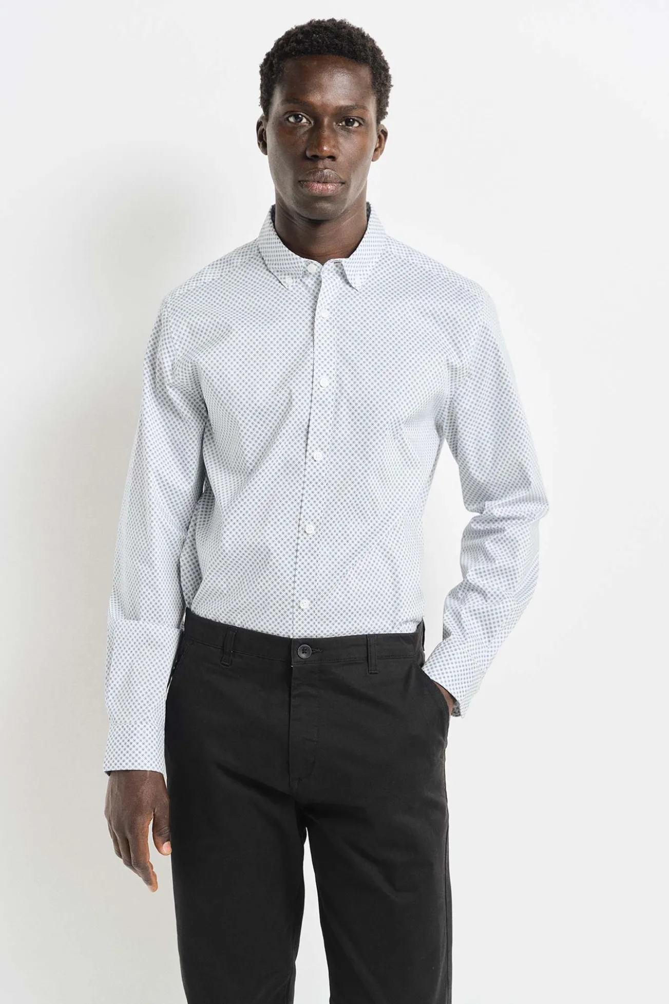 Camisa social de popelina