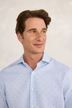Camisa social de popeline