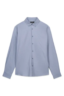 Camisa social estruturada bicolor