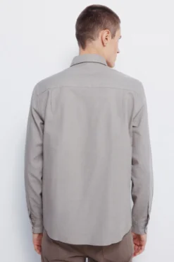 Camisa social estruturada bicolor