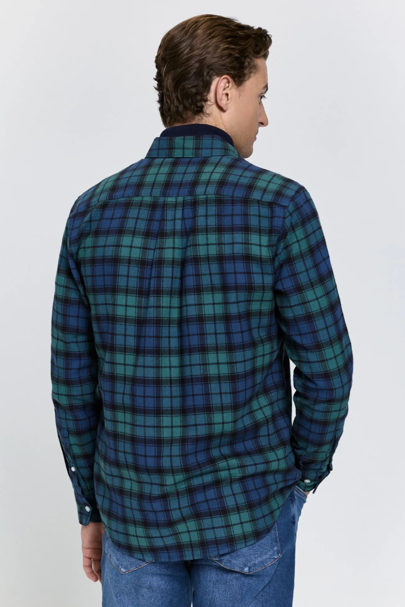 Camisa xadrez com caimento relaxado