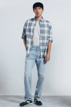 Camisa xadrez de algodão