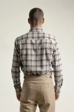 Camisa xadrez de algodão slim fit