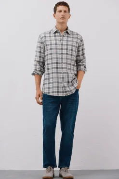 Camisa xadrez tencel