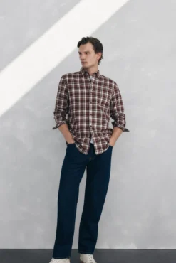 Camisa xadrez tencel