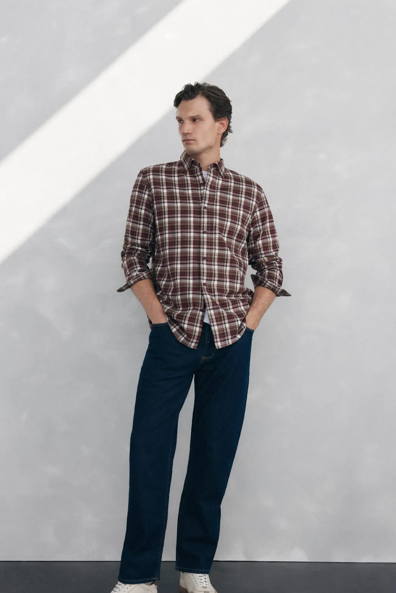 Camisa xadrez tencel