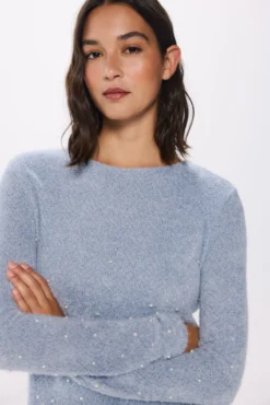 Camiseta chenille pérola