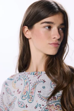 Camiseta combinada estampada
