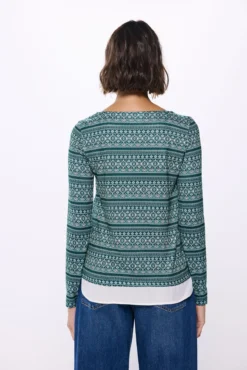 Camiseta com borda combinada
