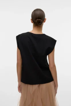 Camiseta con encaje de manga corta