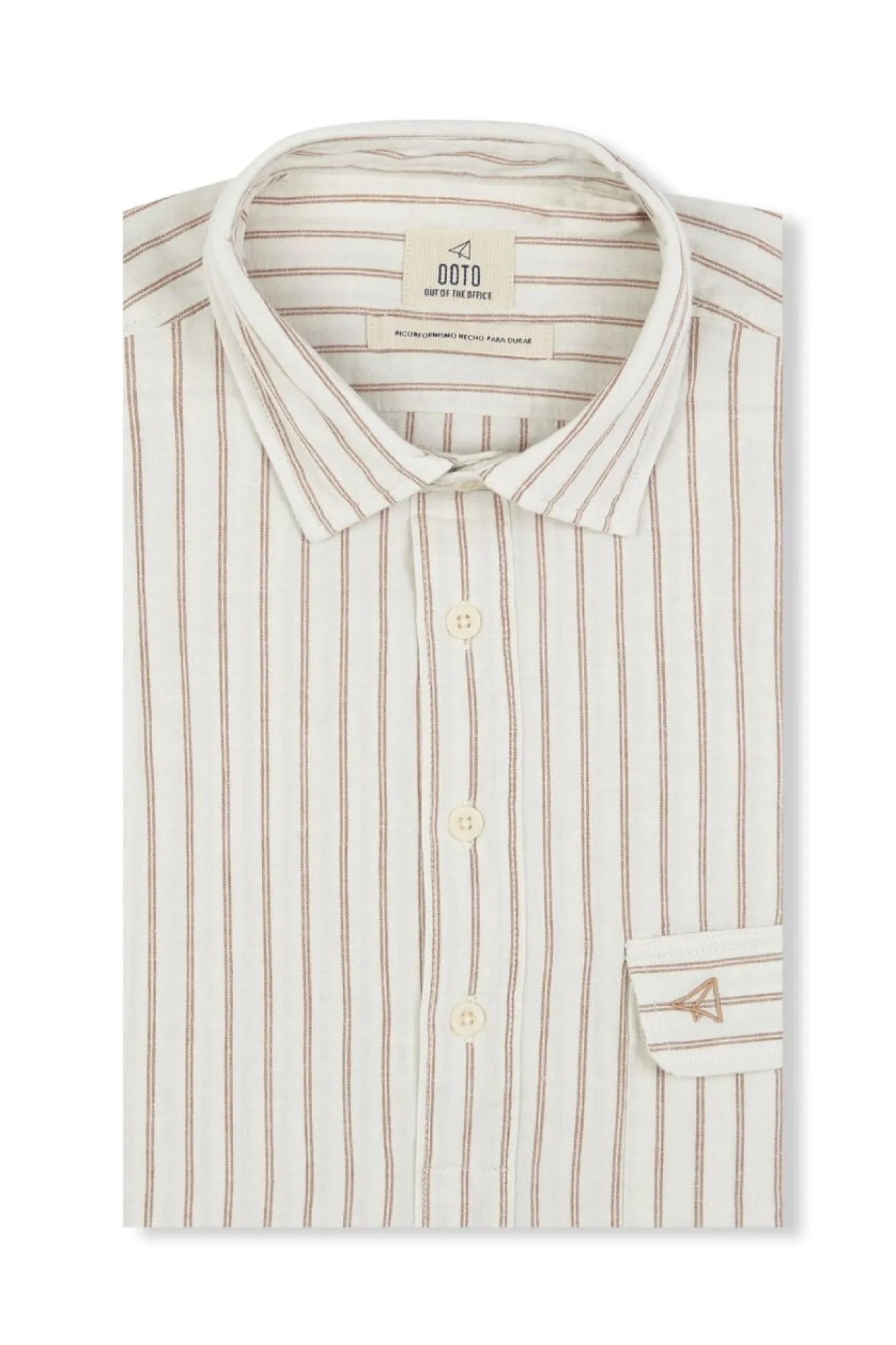 Camiseta de algodão e linho