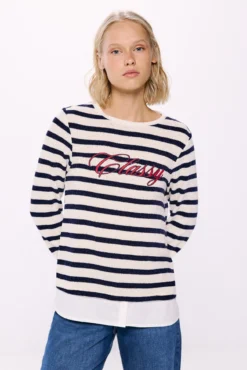 Camiseta estampada combinada em chenille