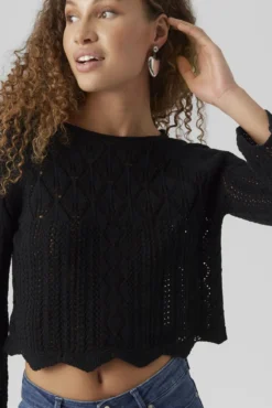Camiseta feminina de manga comprida de malha