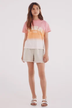 Camiseta feminina dip dye