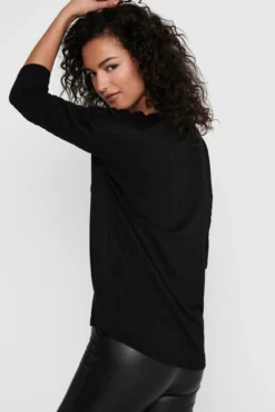 Camiseta fluida de manga meia