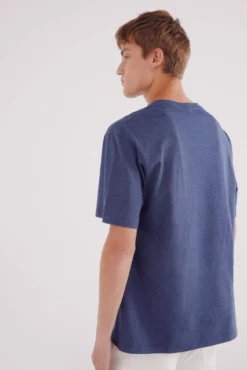 Camiseta micro listrada tecida