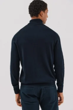 Camisola algodão caxemira gola alta