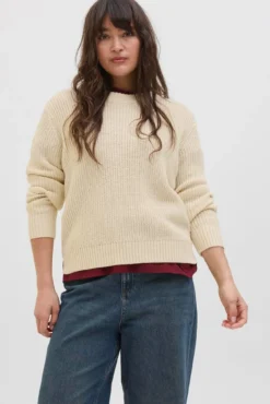 Camisola básico de malha malha