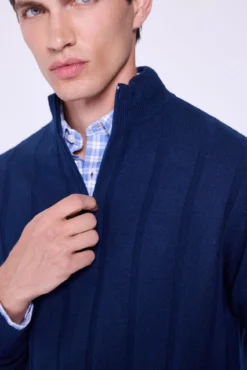 Camisola Canalé com fecho médio