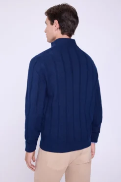 Camisola Canalé com fecho médio
