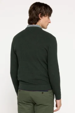 Camisola com decote em V Microestrutura