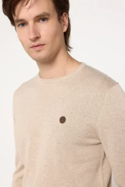 Camisola com gola caixa redonda