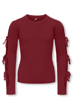 Camisola com laços nas manga para menina