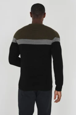 Camisola com painéis com canelado