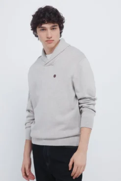 Camisola de gola estilo smoking