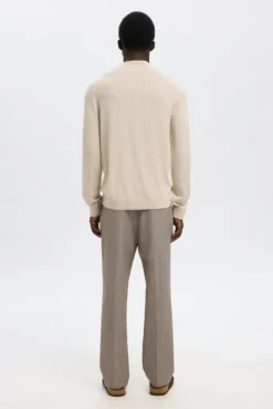 Camisola de gola falsa 100% lã merino.