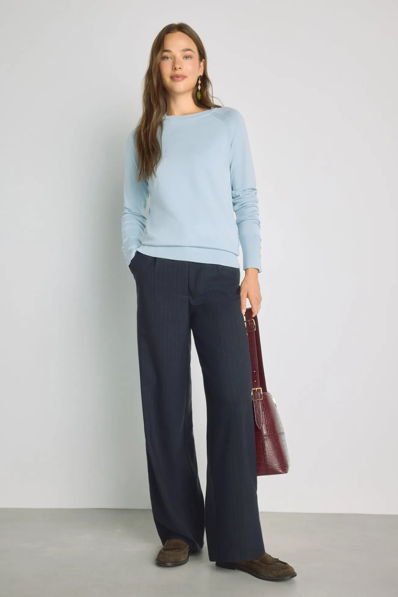Camisola de gola redonda