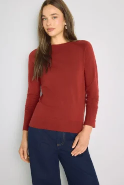 Camisola de gola redonda