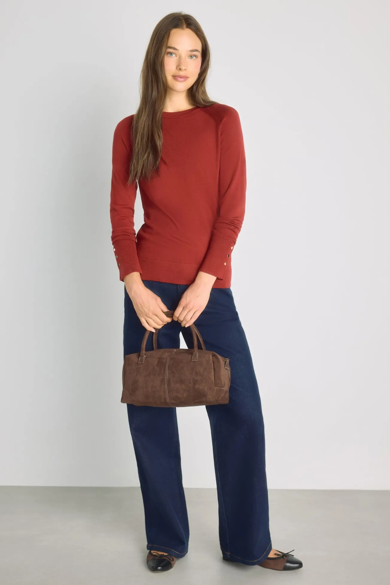 Camisola de gola redonda