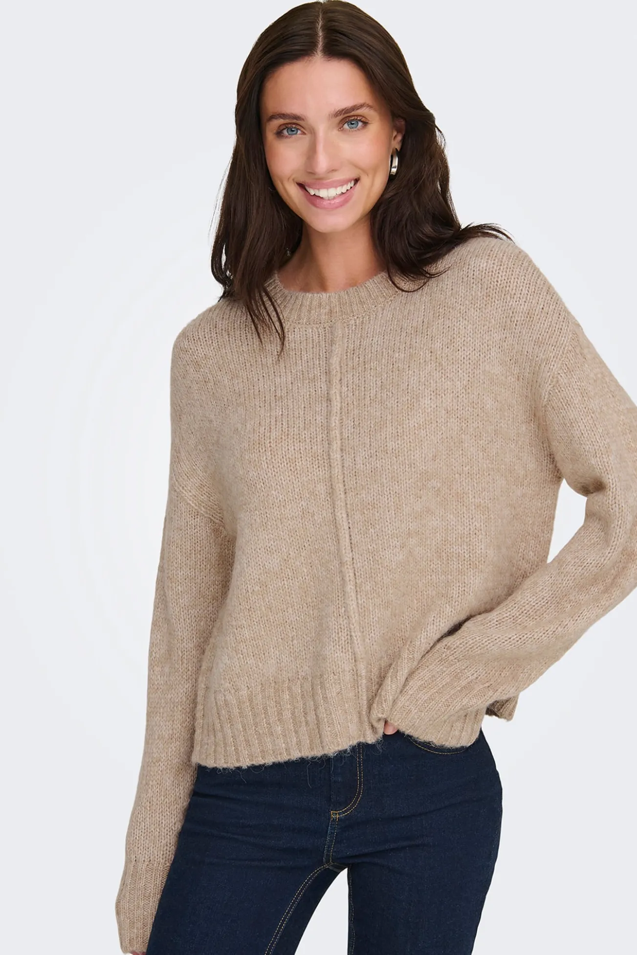 Camisola de gola redonda