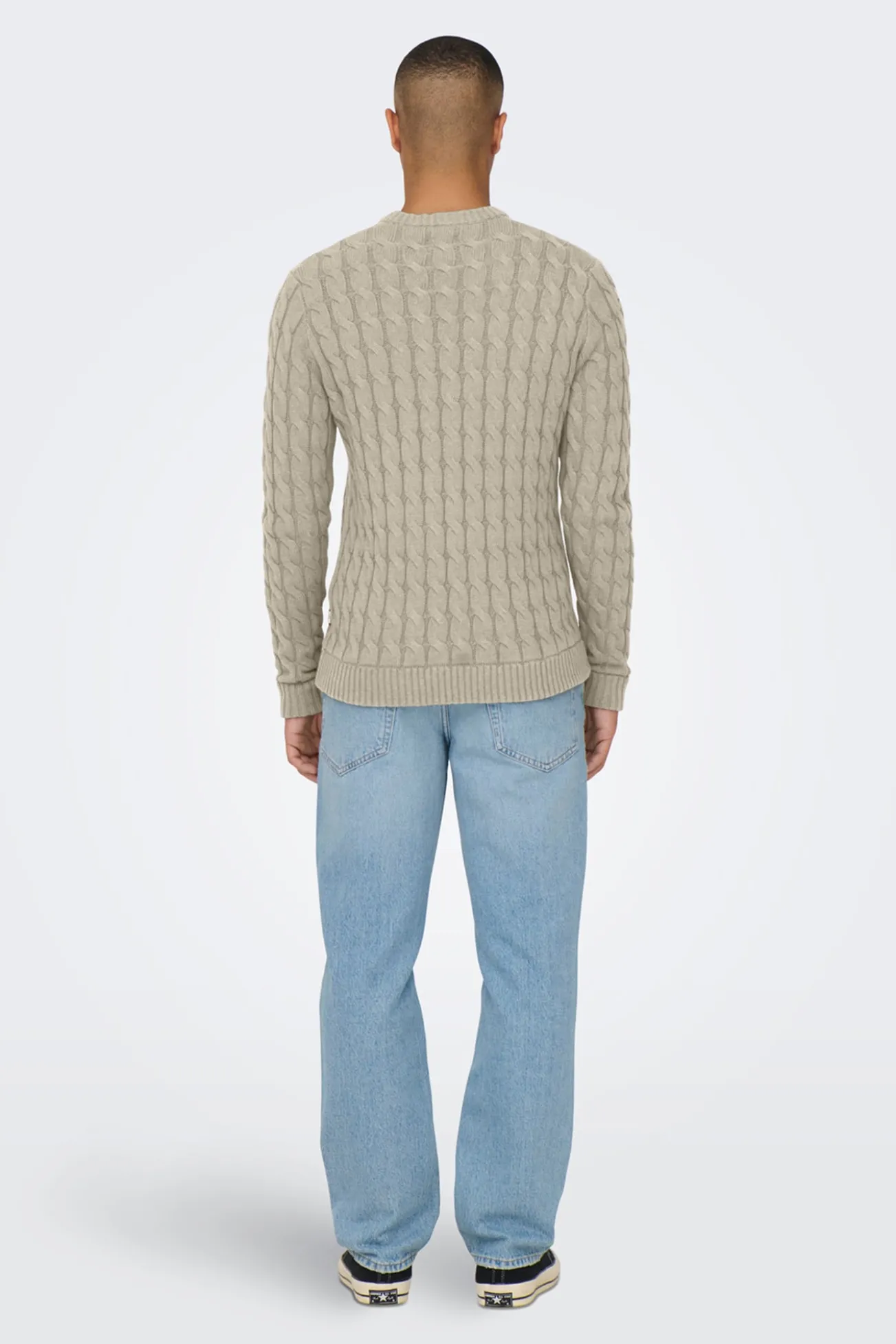 Camisola de gola redonda