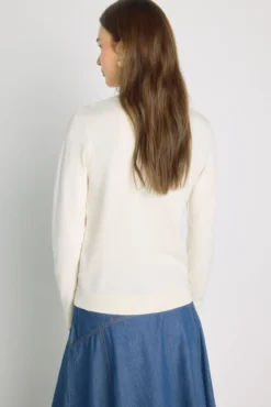 Camisola de gola redonda com estrutura