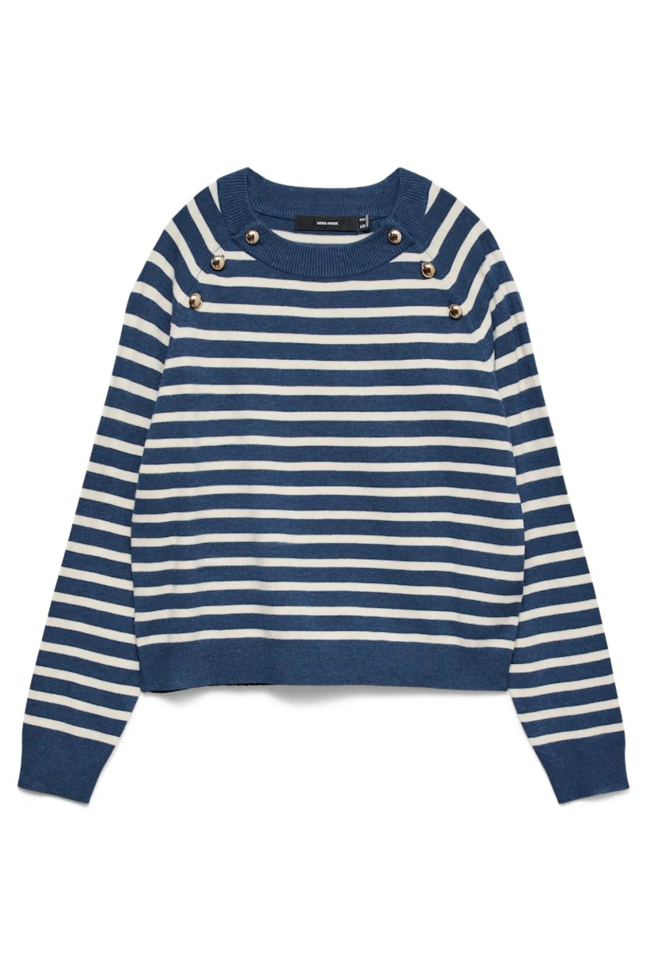 Camisola de malha com botões dourados