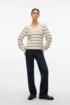 Camisola de malha com detalhes em lurex