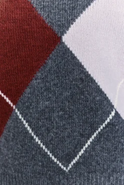 Camisola de malha com losangos