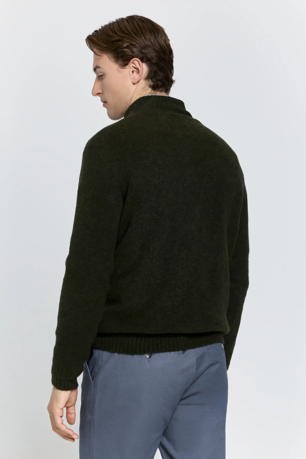 Camisola de malha com meia fecho-éclair