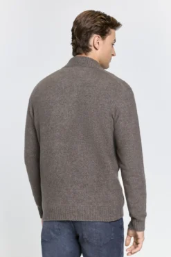 Camisola de malha com meia fecho-éclair