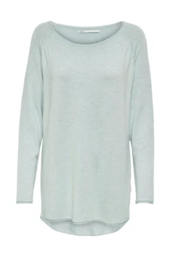 Camisola de malha gola redonda